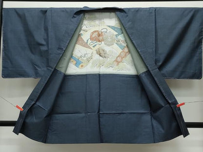 平和屋着物●男性　本場大島紬　アンサンブル　100亀甲　総詰め　正絹　逸品　CAAV6644vf