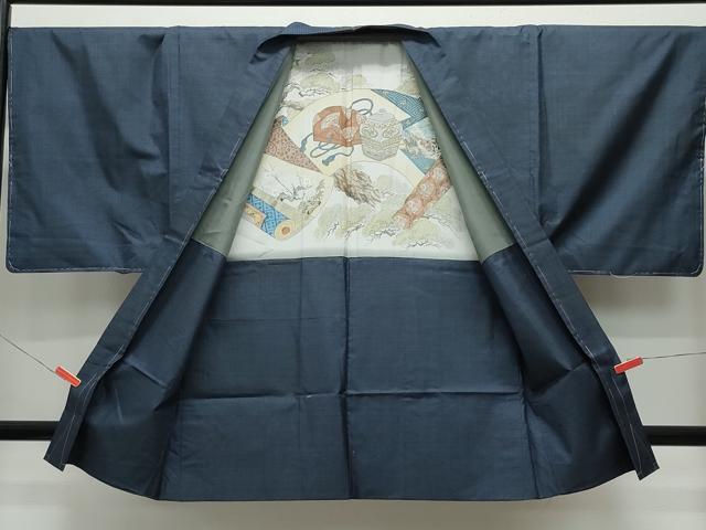 平和屋着物●男性　本場大島紬　アンサンブル　100亀甲　総詰め　正絹　逸品　CAAV6644vf