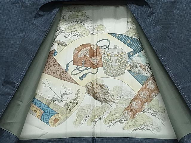 平和屋着物●男性　本場大島紬　アンサンブル　100亀甲　総詰め　正絹　逸品　CAAV6644vf