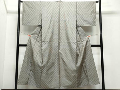 平和屋着物●本場大島紬 7マルキ 菱文 正絹 逸品 CAAV6648vf