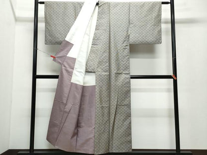 平和屋着物●本場大島紬 7マルキ 菱文 正絹 逸品 CAAV6648vf