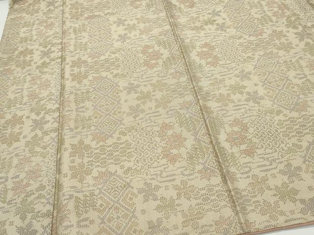 平和屋着物●本場大島紬　7マルキ　吉祥花文　正絹　逸品　CAAV6667vf