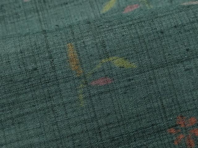 平和屋着物●上質な紬 草花文 正絹 逸品 CAAV6670vf