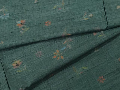 平和屋着物●上質な紬 草花文 正絹 逸品 CAAV6670vf
