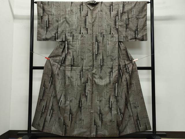 平和屋着物●本場大島紬　7マルキ　花唐草文　正絹　逸品　CAAV6673vf