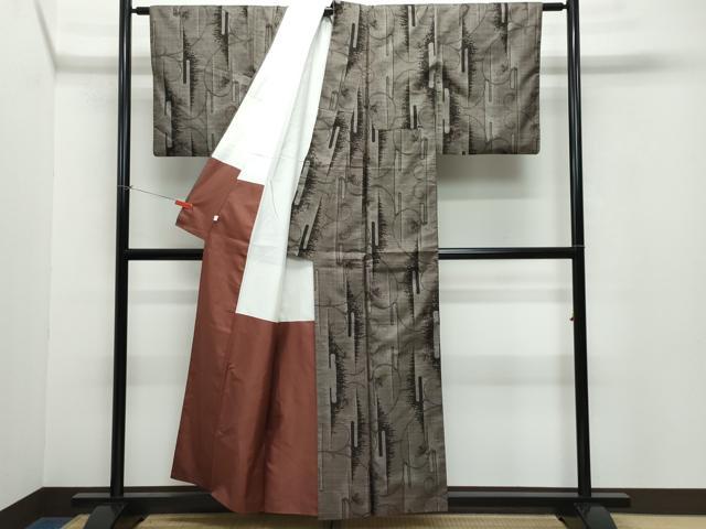 平和屋着物●本場大島紬　7マルキ　花唐草文　正絹　逸品　CAAV6673vf