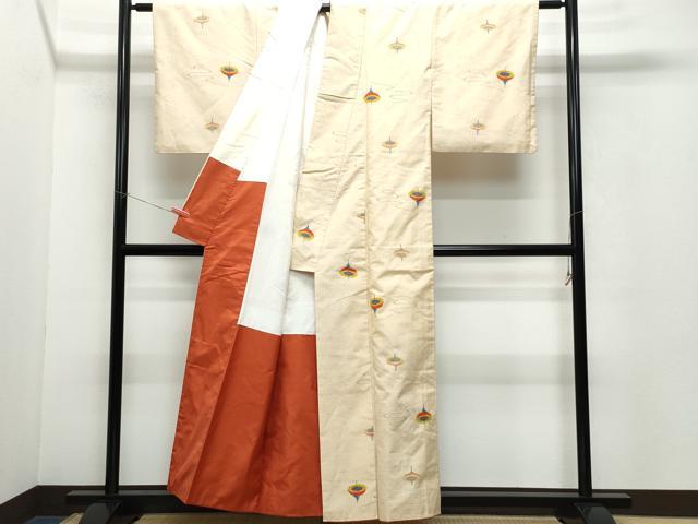 平和屋着物●上質な紬　独楽　正絹　逸品　CAAV6677vf
