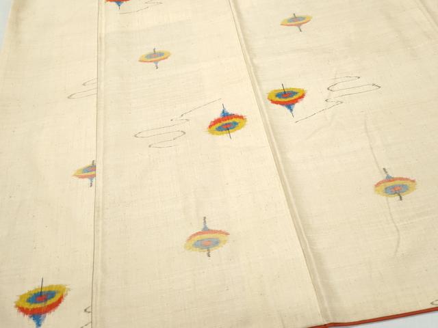 平和屋着物●上質な紬　独楽　正絹　逸品　CAAV6677vf