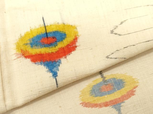 平和屋着物●上質な紬　独楽　正絹　逸品　CAAV6677vf