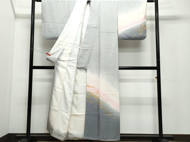 平和屋着物●訪問着 作家物 霞文 暈し染め 金彩 正絹 逸品 CAAV6691vf