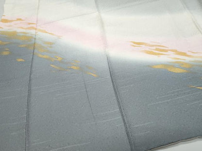 平和屋着物●訪問着 作家物 霞文 暈し染め 金彩 正絹 逸品 CAAV6691vf
