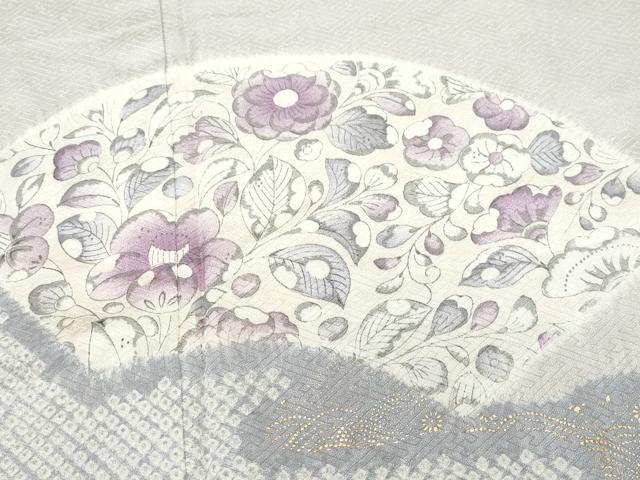 平和屋着物●訪問着 絞り 地紙辻が花 金銀彩 正絹 逸品 CAAV6698vf