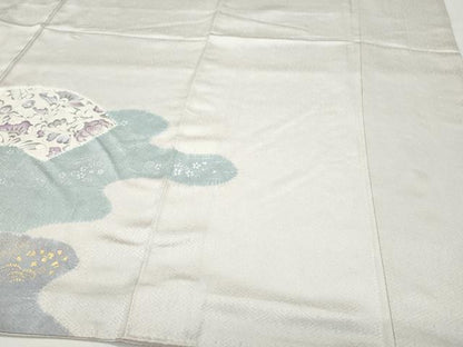 平和屋着物●訪問着 絞り 地紙辻が花 金銀彩 正絹 逸品 CAAV6698vf