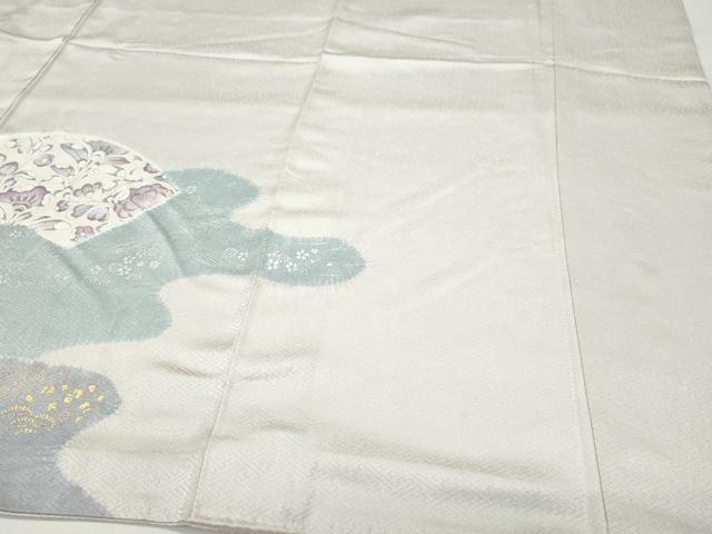 平和屋着物●訪問着 絞り 地紙辻が花 金銀彩 正絹 逸品 CAAV6698vf