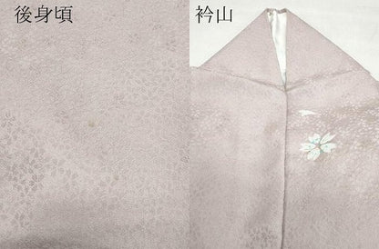 平和屋着物●友禅作家の巨匠　浅井青仁　訪問着　舞桜　金彩　正絹　逸品　CAAV6701vf