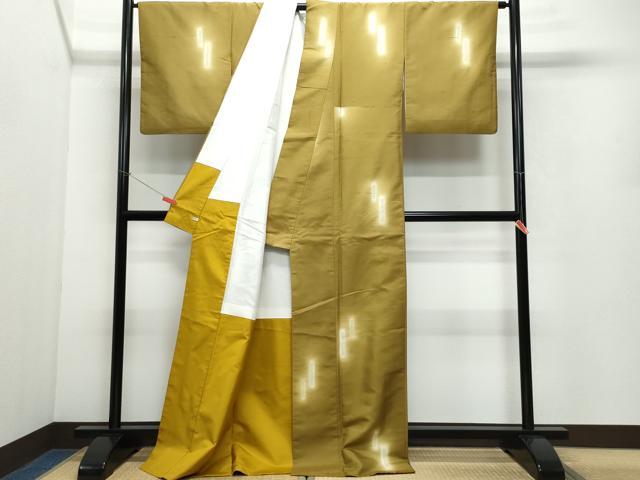 平和屋着物●上質な紬 吉祥文 桑染色地 さが美扱い 正絹 逸品 CAAV6708vf