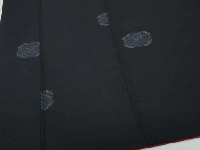 平和屋着物●結城紬 80亀甲 飛び亀甲柄 菱文 正絹 逸品 CAAV6718vf