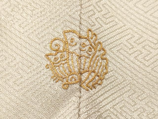 平和屋着物●訪問着 駒刺繍 流水枝葉文 金彩 伊と香 反端付き 正絹 逸品 CAAV6767vf