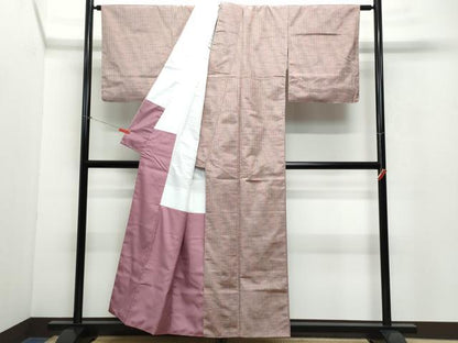 平和屋着物●西陣　紬　三代目市三郎　霞文　反端付き　正絹　逸品　CAAV6773vf