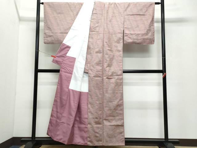 平和屋着物●西陣　紬　三代目市三郎　霞文　反端付き　正絹　逸品　CAAV6773vf