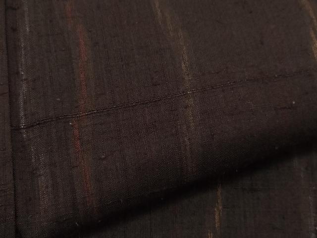 平和屋着物●生紬　変わり縞　正絹　逸品　CAAV6784vf