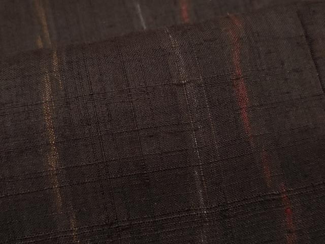 平和屋着物●生紬　変わり縞　正絹　逸品　CAAV6784vf