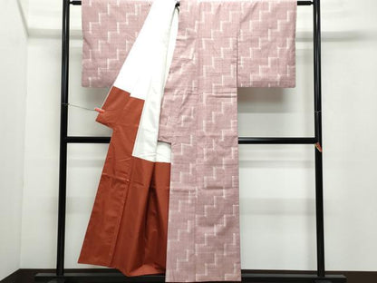 平和屋着物●上質な紬 幾何学文 正絹 逸品 CAAV6785vf