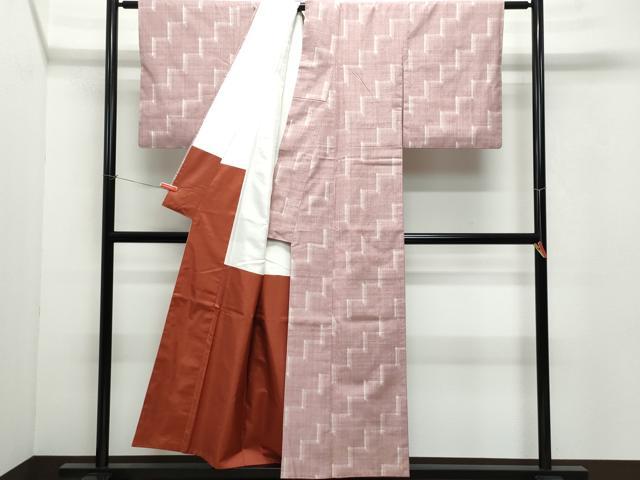 平和屋着物●上質な紬 幾何学文 正絹 逸品 CAAV6785vf