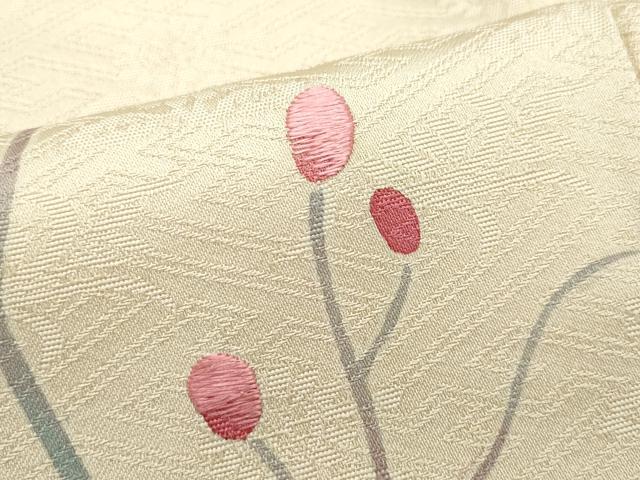 平和屋着物●訪問着 刺繍 枝葉文 暈し染め 金彩 正絹 逸品 CAAV6797vf