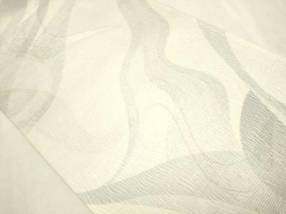 平和屋着物●六通柄袋帯　吉祥文　銀糸　正絹　逸品　CAAV6830hy