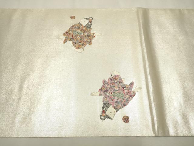 平和屋着物●西陣 長嶋成織物 ながしま帯 加賀友禅の巨匠 初代 由水十久 太鼓柄袋帯 手玉 瀞金錦 正絹 逸品 CAAV6835hy