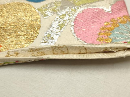 平和屋着物●龍村平蔵製　九寸開き名古屋帯　乾山陶花文　金銀糸　正絹　逸品　CAAV6843hy