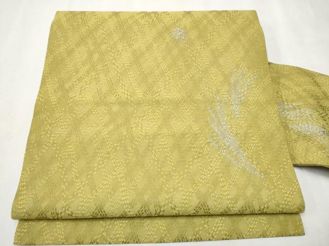 平和屋着物●九寸名古屋帯 舞花文 正絹 逸品 CAAV7002hy