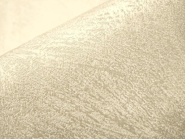平和屋着物●龍村美術織物　たつむら　九寸開き名古屋帯　菊もみ　銀糸　正絹　逸品　CAAV7012hy