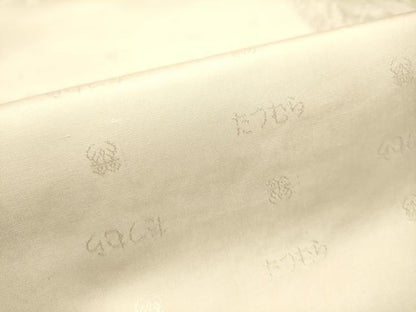 平和屋着物●龍村美術織物　たつむら　九寸開き名古屋帯　菊もみ　銀糸　正絹　逸品　CAAV7012hy