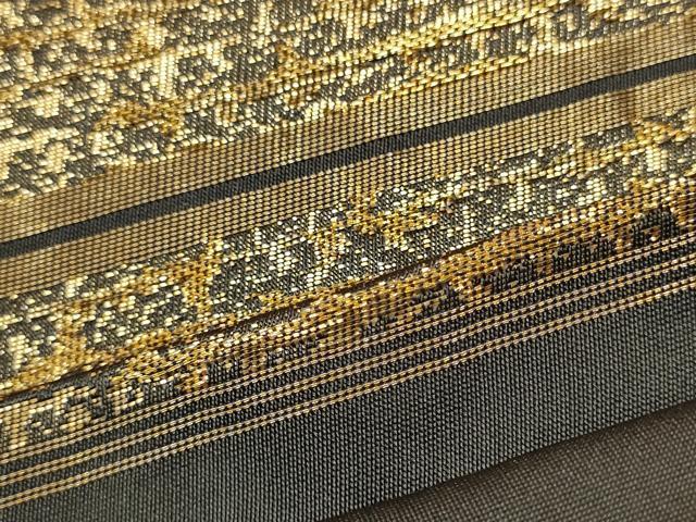 平和屋着物●西陣　川島織物セルコン謹製　六通柄袋帯　霞文　金糸　証紙付き　正絹　逸品　CAAV7001hy 平和屋着物○西陣 川島織物セルコン謹製 六通柄袋帯 霞文 金糸