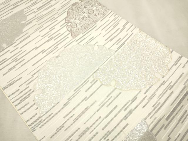 平和屋着物●六通柄袋帯 鏡裏半丸紋 金銀糸 正絹 逸品 CAAV7065hy