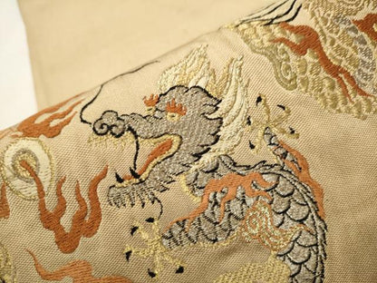 平和屋着物●アンティーク　大正ロマン　六通柄　本袋帯　五爪龍　正絹　逸品　CAAV7069hy