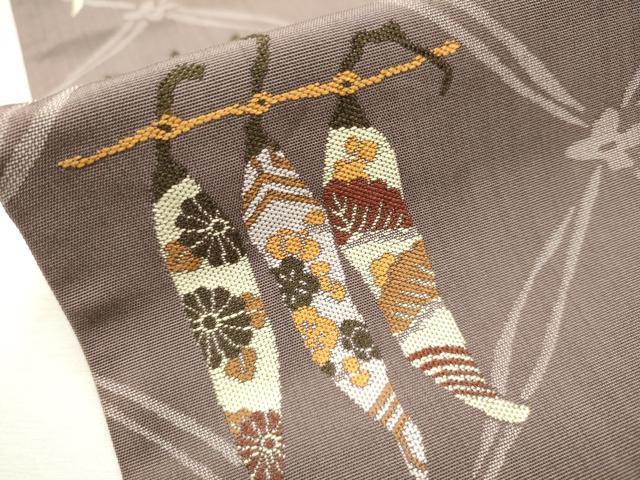 平和屋着物●六通柄袋帯　成物　正絹　逸品　CAAV7079hy