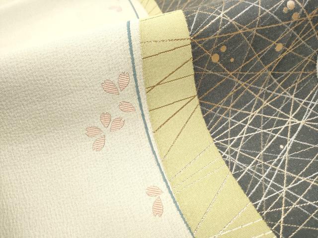 平和屋着物●六通柄袋帯　舞花びら　金銀糸　正絹　逸品　CAAV7080hy