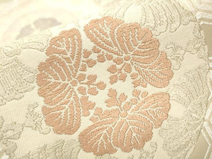 平和屋着物●六通柄袋帯　唐織　鳳凰花丸文　正絹　逸品　CAAV7081hy