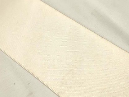 平和屋着物●男性　爪掻き本綴れ　角帯　生成色　正絹　逸品　CAAV7100hy