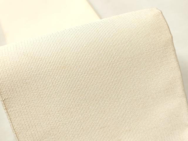 平和屋着物●男性　爪掻き本綴れ　角帯　生成色　正絹　逸品　CAAV7100hy