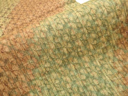 平和屋着物●菅原工房　菅原結作　漢方染紬　両面　全通柄袋帯　蜘蛛絞り　正絹　逸品　CAAV7109hy