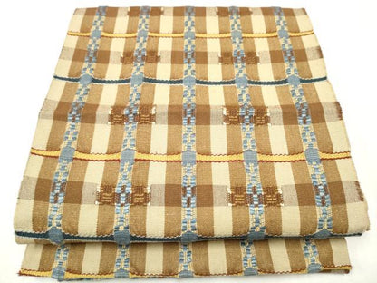平和屋着物●八寸名古屋帯　吉野間道　綿　逸品　CAAV7147hy
