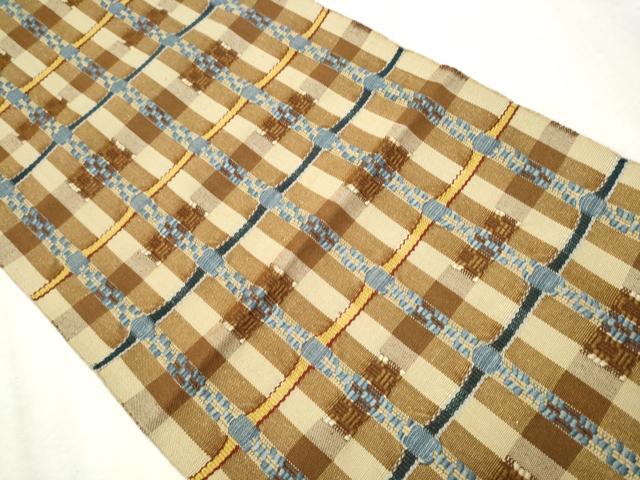 平和屋着物●八寸名古屋帯　吉野間道　綿　逸品　CAAV7147hy