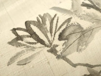 平和屋着物●太鼓柄　京袋帯　生紬　枝花文　正絹　逸品　CAAV7187hy