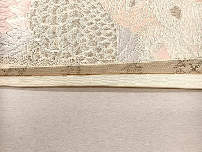 平和屋着物◎六通柄袋帯　唐織　双孔雀文　金銀糸　正絹　逸品　CAAV7293qv