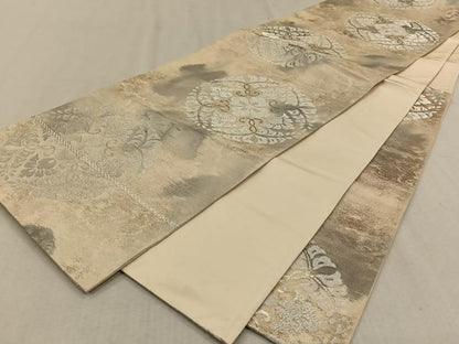 平和屋着物◎六通柄袋帯 花丸文 正絹 逸品 CAAV7516qv
