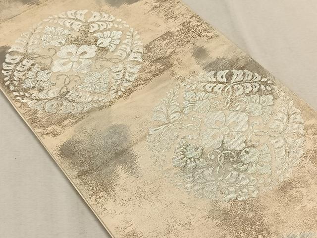 平和屋着物◎六通柄袋帯 花丸文 正絹 逸品 CAAV7516qv